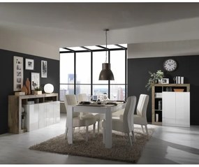 Komód LENOR fehér/barna