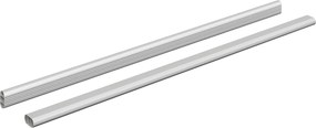 vidaXL Szekrény rúd 2 pcs Ezüst 764 x 15 x 29 mm Alumínium ötvözet