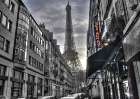 Poszter 29,7x21cm Eiffel-torony a Város utcából, Assaf Frank