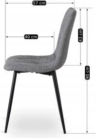 Szék szürke színben. ROBIN 2