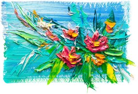 Fotótapéta - Olajvirágok (152,5x104 cm)