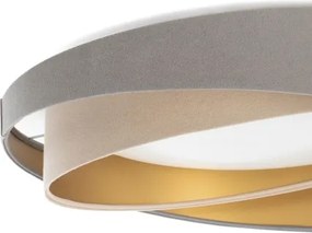 LED, fényerőszabályozható mennyezeti lámpa SM. GALAXY M. 24W/230V átm. 55 cm szürke/bézs/arany + távirányító