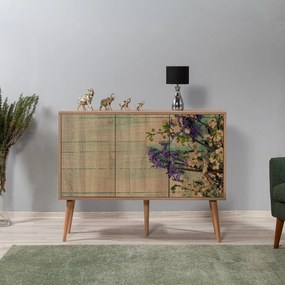 Mega Flowers Sonoma Oak szekrény