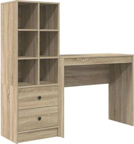 vidaXL Asztal fiókkal 2 pcs Sonoma tölgy