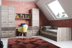 PC asztal 1D2S, nairobi gesztenye/onix, JESI NEW