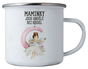 Bohemia Gifts Fém bögrés pohár - Anyák angyalok,350 ml