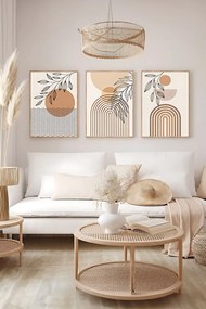 Artsycllct6 keretezett MDF falikép, 3 db-os szett