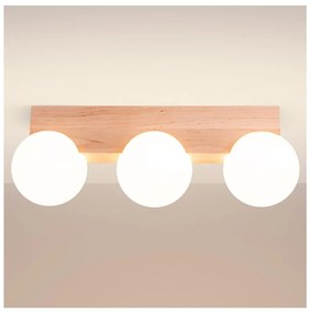 Sollux SL.1684 - Mennyezeti lámpa BULBO 3xG9/8W/230V bükkfa/fehér