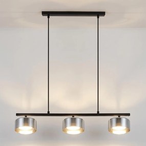 Brilagi - Kábeles függeszték AURA LUX 3xGX53/30W/230V fekete/füstszínű