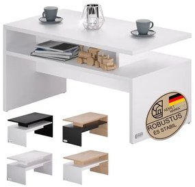Casaria® Sacramento dohányzóasztal 92x50x47 cm - fehér