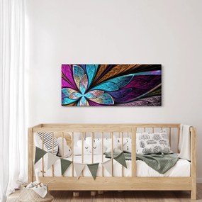 Kép - absztrakció, virág (120x50 cm)