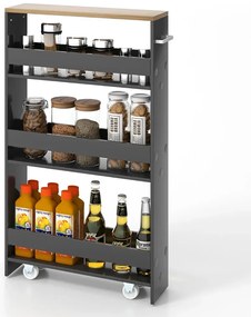 4 szintes tároló nyitott polcokkal, szürke