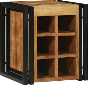 vidaXL Borágas Barna és fekete 35 x 35 x 39 cm Tömör Akácfa