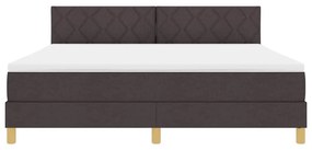 Boxspring ágy matraccal Sötét Barna 180 x 200 cm szövet