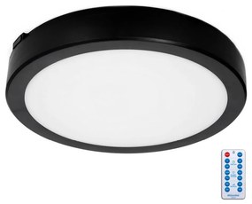 Kobi LED Fürdőszobai mennyezeti lámpa érzékelővel NAIROS LED/18W/230V IP65 fekete + távirányító KB0422