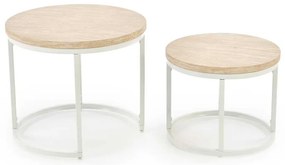 Oreo dohányzóasztal, kő / fehér