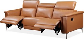 Barna bőrutánzat kanapé 222 cm Lund – Støraa