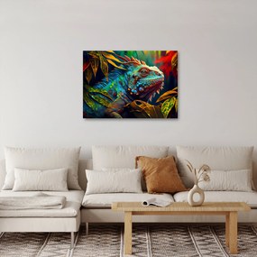 Kép - Színes leguán (70x50 cm)
