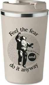 Prémium Termo Bögre bézs ajándék férfi fiú Fear KT_337