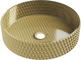 Mexen Aura üvegből készült asztali mosdókagyló 39 x 39 cm, arany - 24013950