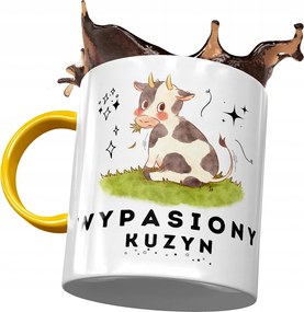 Sárga Bögre Unokatestvérnek Születésnapi Ajándék Nyomtatott Fotóval