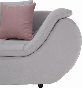 Ülőgarnitúra, világosszürke/púderrózsaszín, szövet, balos, BRATO