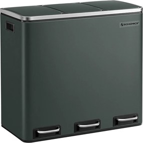 SORT szelektív hulladékgyűjtő 54 l (3×18 l), antracit SongmicsHome