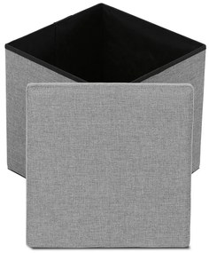 Tárolós Puff, Szürke Szövet. TAB-461 GREY2