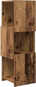 vidaXL Sarokszekrény Öreg fa 30,5x30x95cm Faanyag