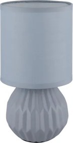 Globo 21730B Asztali lámpa, kerámia kék, textil kék, kábel PVC fehér, billenőkapcsoló a kábelen, ø: 120mm, M: 230mm, kábel hossza 1300mm, 1x E14 40W 230V izzó nélkül