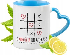 Vicces Kék Bögre Szív Alakú Füllel Ajándék