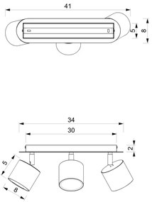 Spotlámpa DIXIE 3xGX53/11W/230V rózsaszín