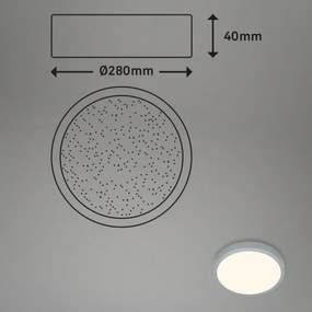 Briloner 3701-014 - LED Dimmelhető mennyezeti lámpa RUNA LED/18W/230V + távirányító