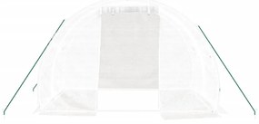 fehér acélvázas melegház 6 m² 3 x 2 x 2 m