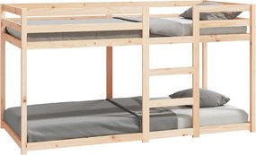vidaXL tömör fenyőfa emeletes ágy matrac nélkül 90 x 200 cm