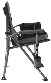 Leziter Comfort Plus karfás horgász szék pohártartóval szürke