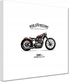 Vászonkép 60x60 Motorkerékpár Antik Vintage