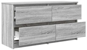 szürke sonoma színű szerelt fa TV-szekrény 100x35x54 cm