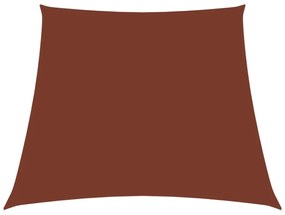 terrakotta trapéz alakú oxford-szövet napvitorla 2/4 x 3 m