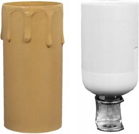 Gilza gyertya foglalattal E27 41x86 mm bézs