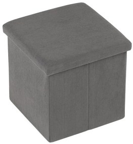 Szürke Kordbársony Tárolós Puff. TAB-471 GREY6