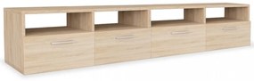 2 db tölgyfa színű faforgácslap TV szekrény 95 x 35 x 36 cm