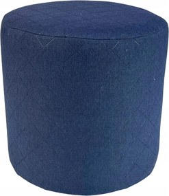 Kerek szavanna puff steppelt, sötétkék szín