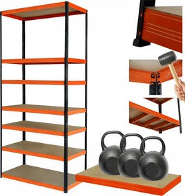 Tárolószekrény fém állvány Helios 270x75x30cm 7Px350kg Magas