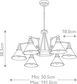 Elstead Lighting PROVENCE PV6-PN Csillár 6x60W/E27
