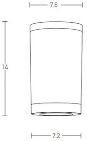Zambelis E309 - Kültéri spotlámpa 1xGU10/7W/230V IP54 fekete