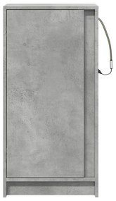 betonszürke szerelt fa tálalószekrény LED-del 42,5 x 34 x 85 cm