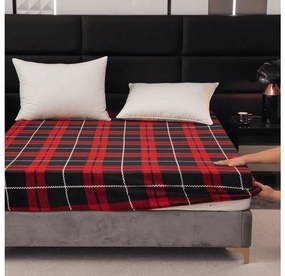 Mikroplüss lepedő ALBURY 200x200 cm piros