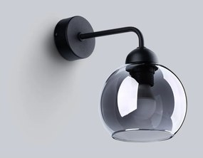 Fekete fali lámpa ø 15 cm Grande – Sollux