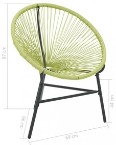zöld polyrattan kerti Acapulco szék